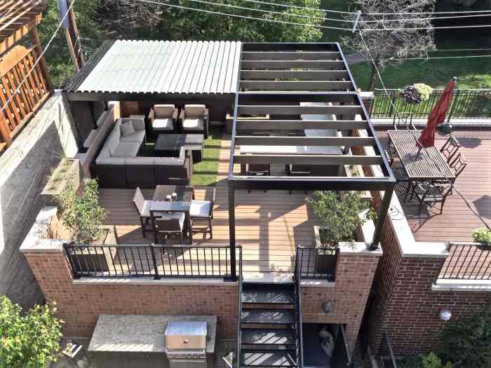 Contoh desain teras rooftop rumah kecil