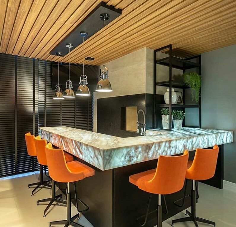 Contoh dekor dapur mini bar cantik