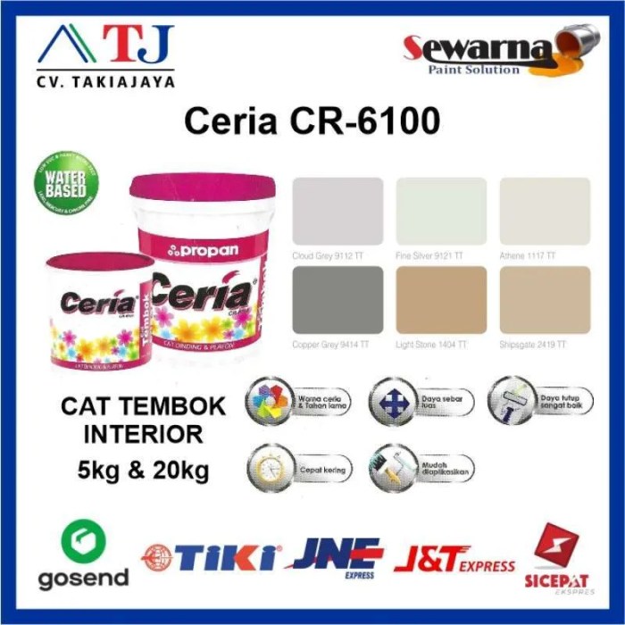 Katalog warna cat propan ceria untuk interior dan eksterior rumah